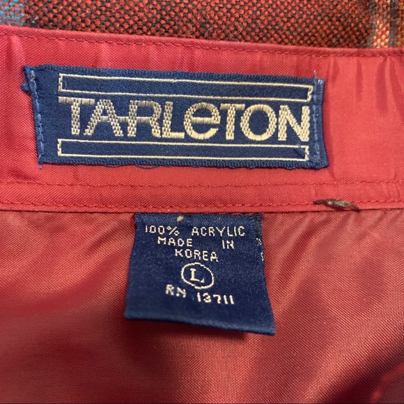 Tarleton Plaid Flannel Button Down Shirt Large - Picture 3 of 3